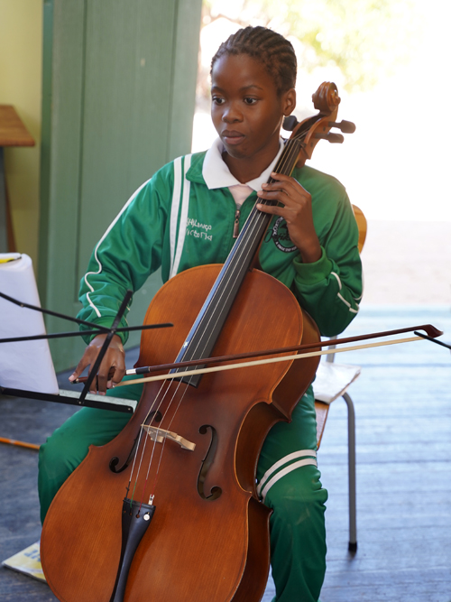 Otjikondo music girl playing cello