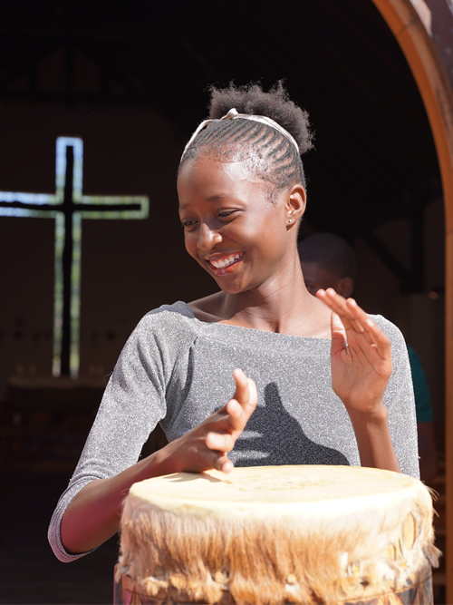 Otjikondo church drummer girl